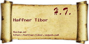 Haffner Tibor névjegykártya